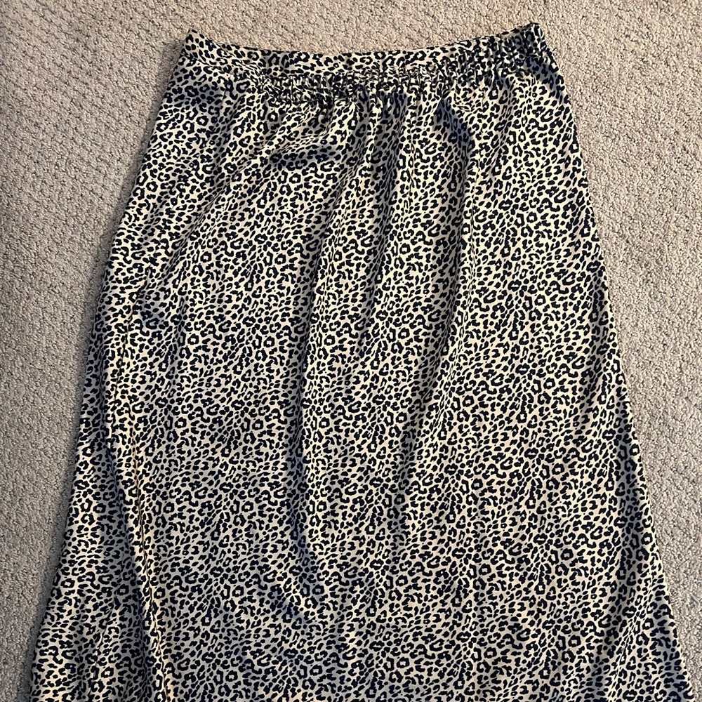Leopard J crew skirt